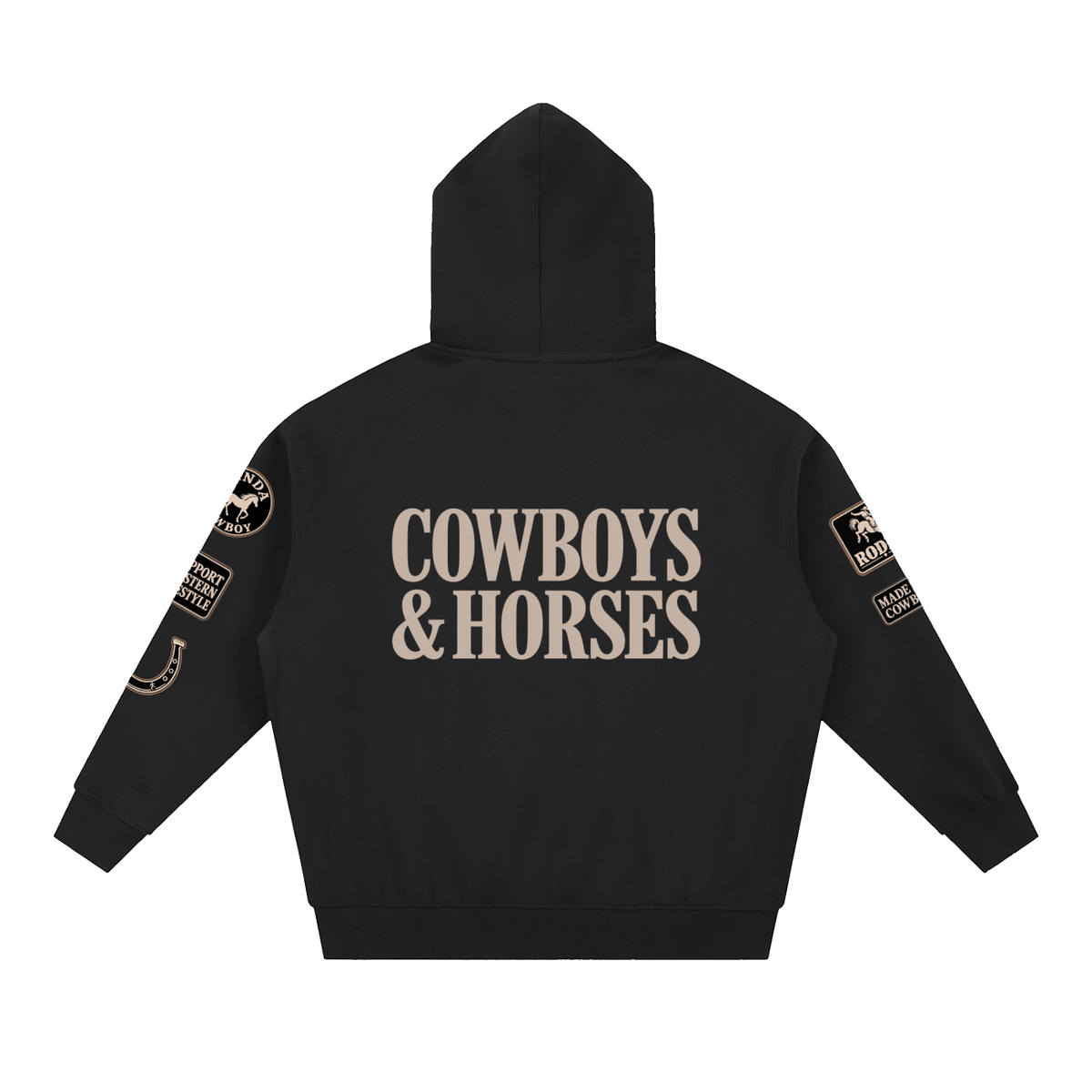 Rodeo Patch Sleeve Zip Hoodie