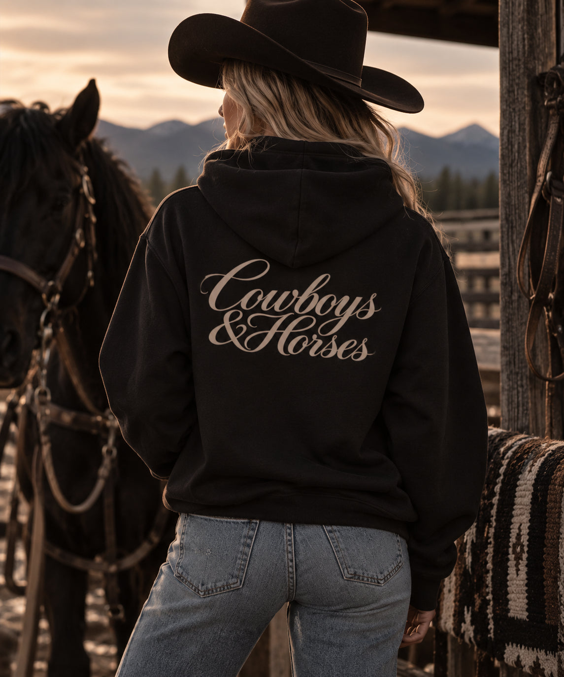 Rodeo Zip Script Hoodie