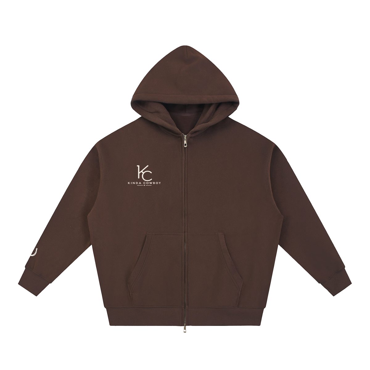 Brown Equestrian Zip Hoodie