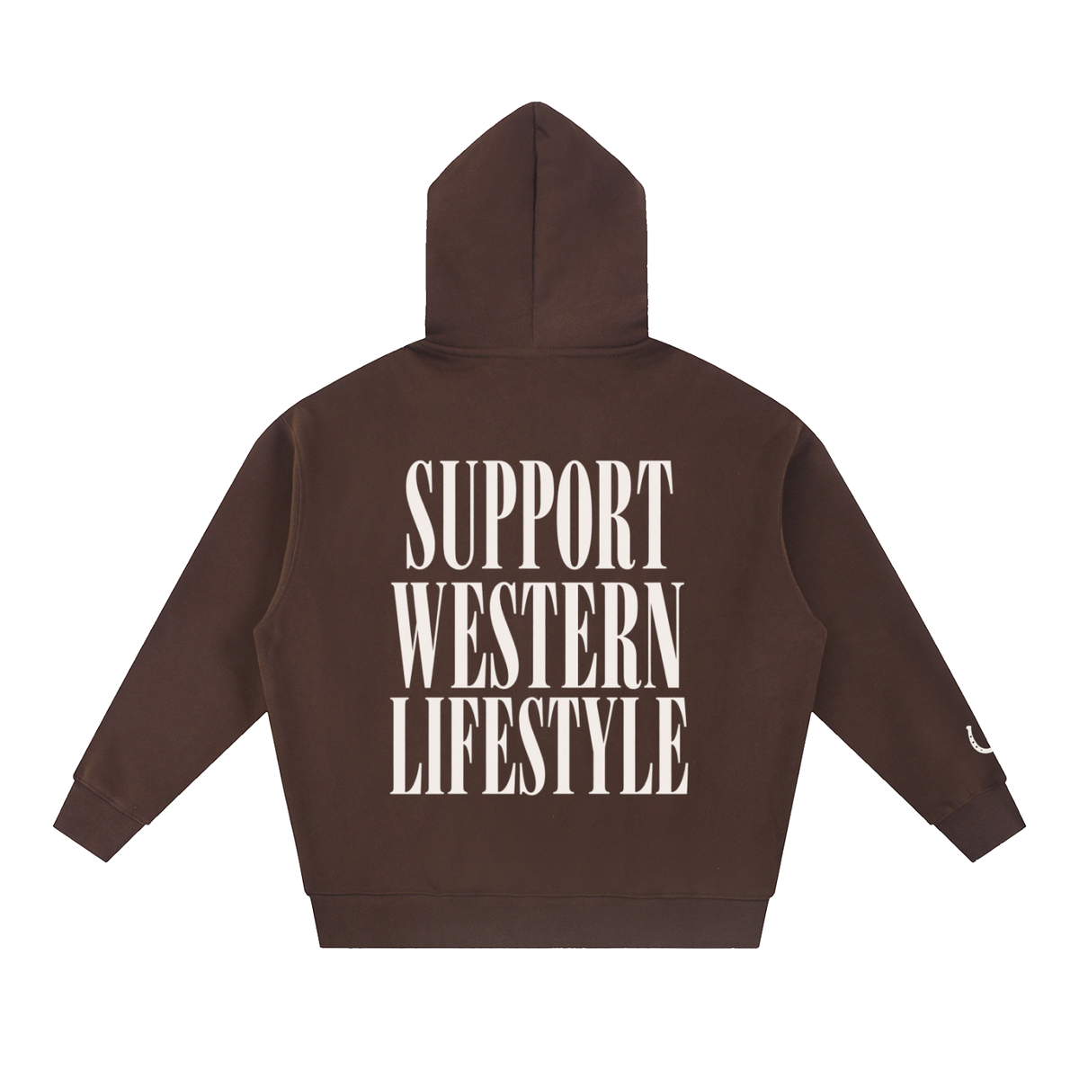 Brown Support Western Lifestyle Zip Hoodie